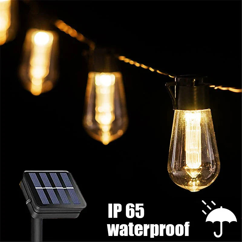 Guirlande Lumineuse Extérieure | Luminaires Solaire Vintage Étanches