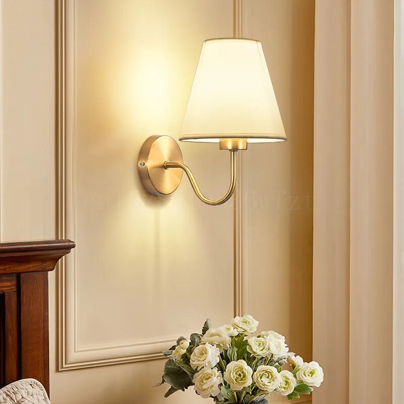 Lampe Murale Tissu Chic Économe en Énergie