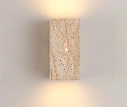 Lampe Murale Design en Pierre Beige | Éclairage LED Bas Consommation