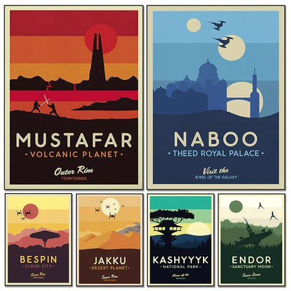 Affiche Star Wars Rétro Vintage - BlxckFR