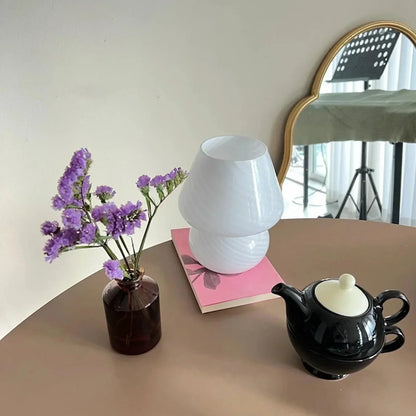 Lampe de Bureau Élégante en Verre Coloré