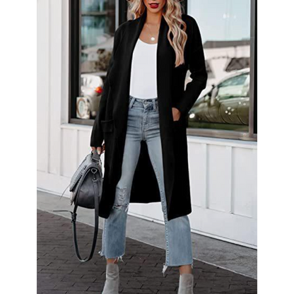 Manteau Femme Élégant Taille Longue