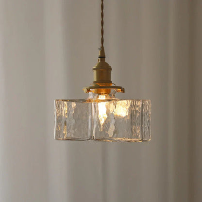 Lampe Suspendue Chic en Verre avec Câble Cuivré - Éclairage Design