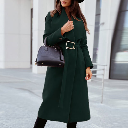 Manteau Chic en Laine avec Ceinture Élégante - BlxckFR