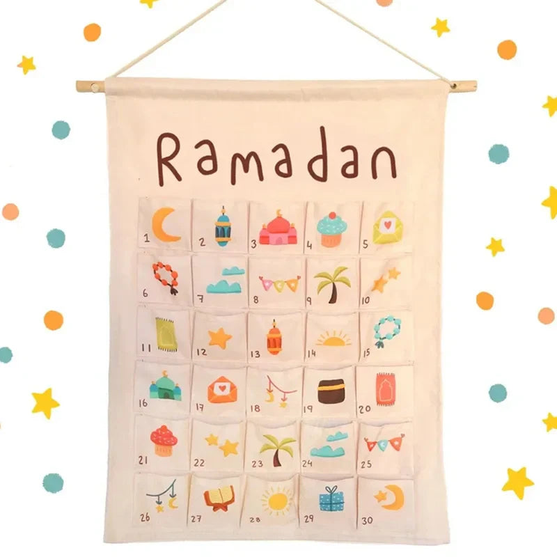 Calendrier Ramadan Suspendu Décoration Compte à Rebours Islamique - BlxckFR