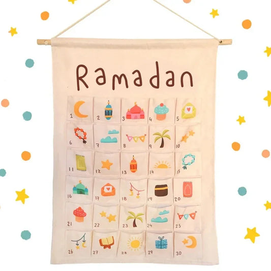 Calendrier Ramadan Suspendu Décoration Compte à Rebours Islamique - BlxckFR
