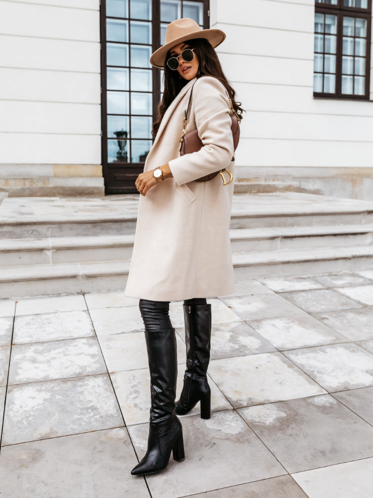 Manteau Élégant Femme Taille Longue - BlxckFR
