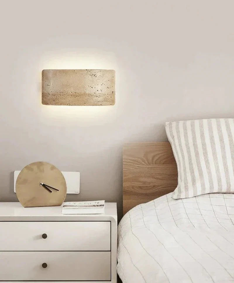 Lampe Murale Travertin LED Élégante et Économe