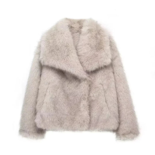 Veste Douce Oversize Fourrure Artificielle - BlxckFR