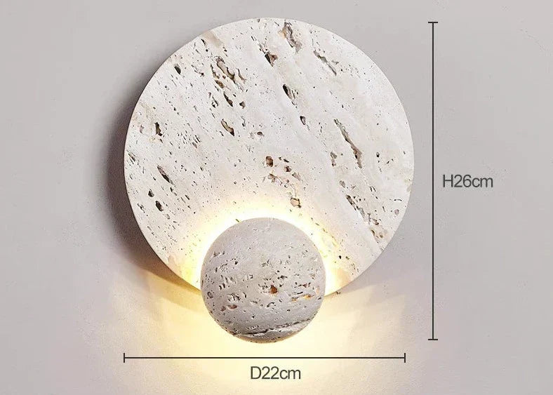 Lampe Murale Rondin en Pierre | Éclairage LED Design et Économique