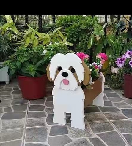 Vase à Fleurs Canines Charmant en Céramique