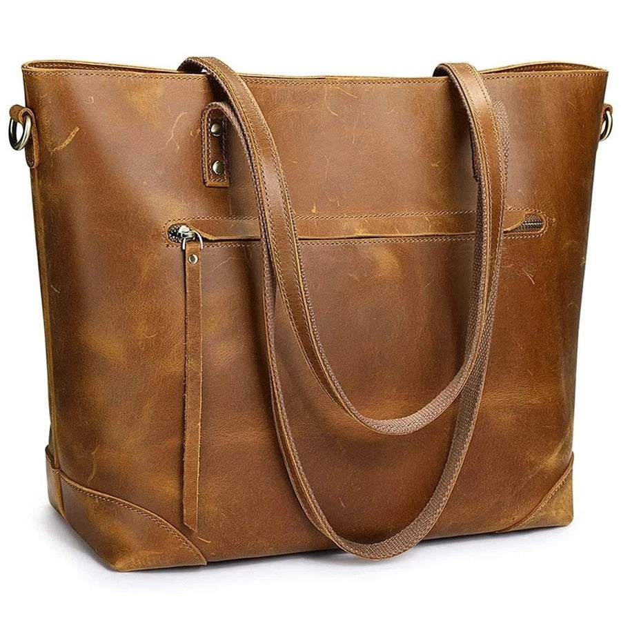 Sac fourre-tout Femme en Cuir Vintage Souple