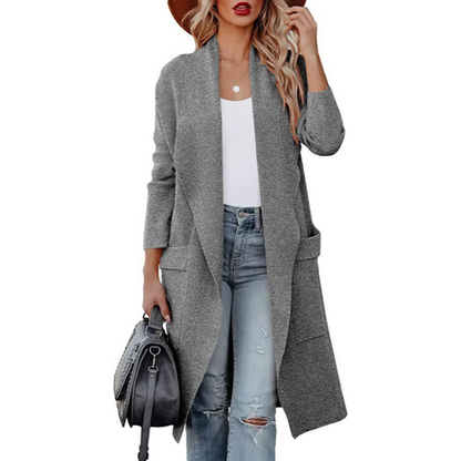 Manteau Femme Élégant Taille Longue