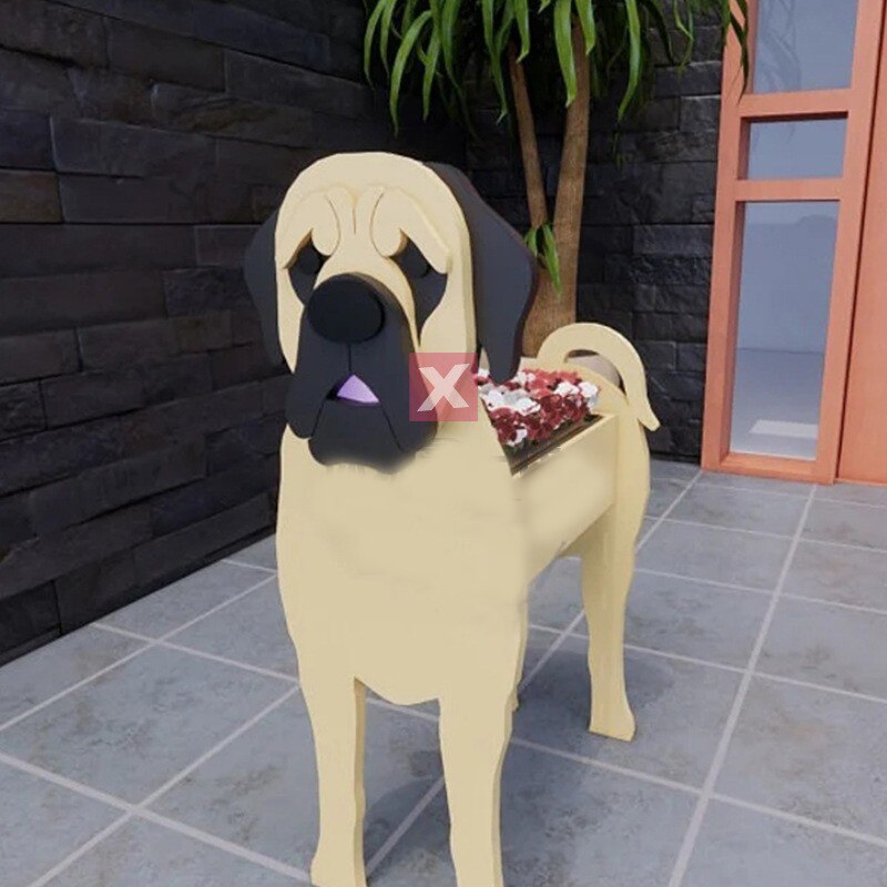 Vase à Fleurs Canines Charmant en Céramique