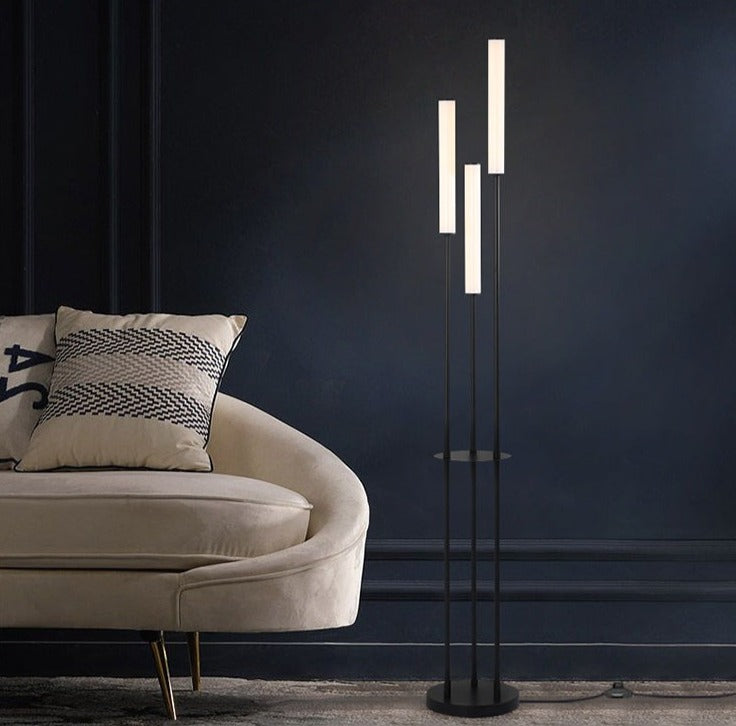 Lampe Pied Régulable avec Plateau | Éclairage Moderne et Élégant