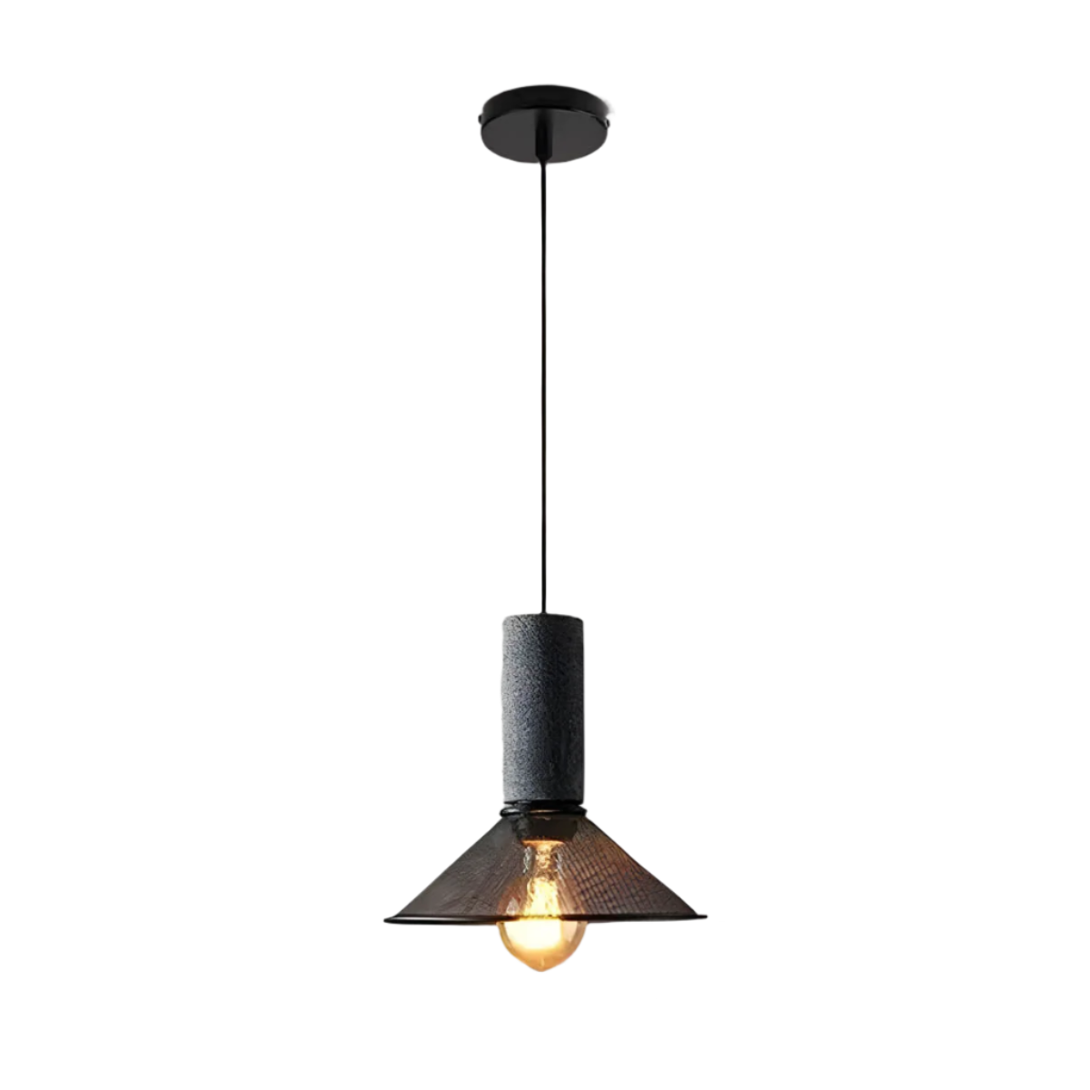 Lampe Industrielle Chic en Métal et Béton