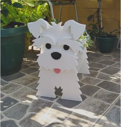 Vase à Fleurs Canines Charmant en Céramique