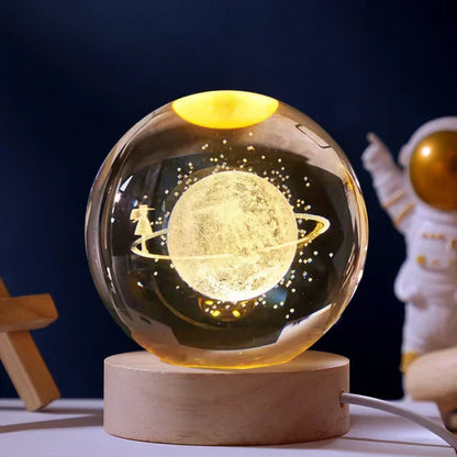 Lampe de Nuit Cristal 3D Céleste