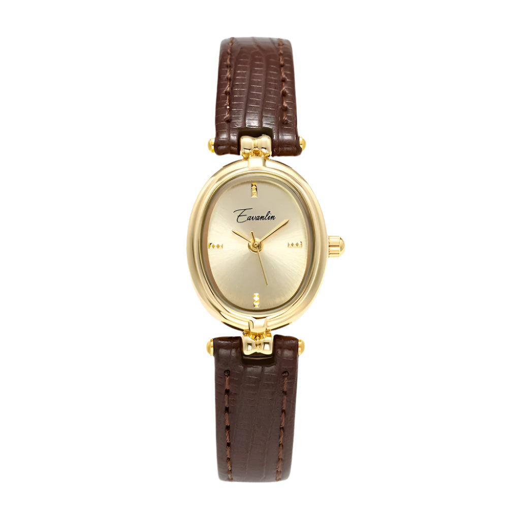 Montre Élégante Femme Cuir Rétro