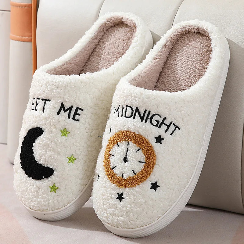 Chaussons douillets femme broderies de Noël