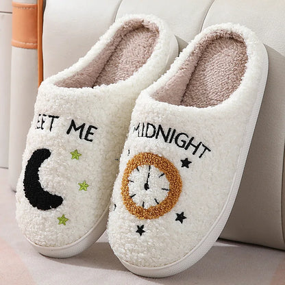 Chaussons douillets femme broderies de Noël
