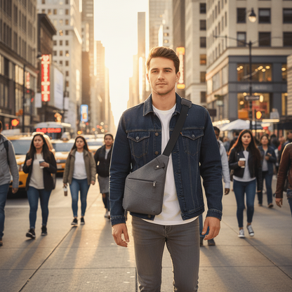 Sac Bandoulière Homme Design Moderne Antivol 2