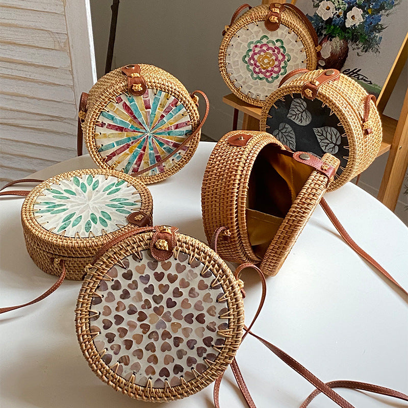 Sac Panier Rond Femme Design Artistique 1
