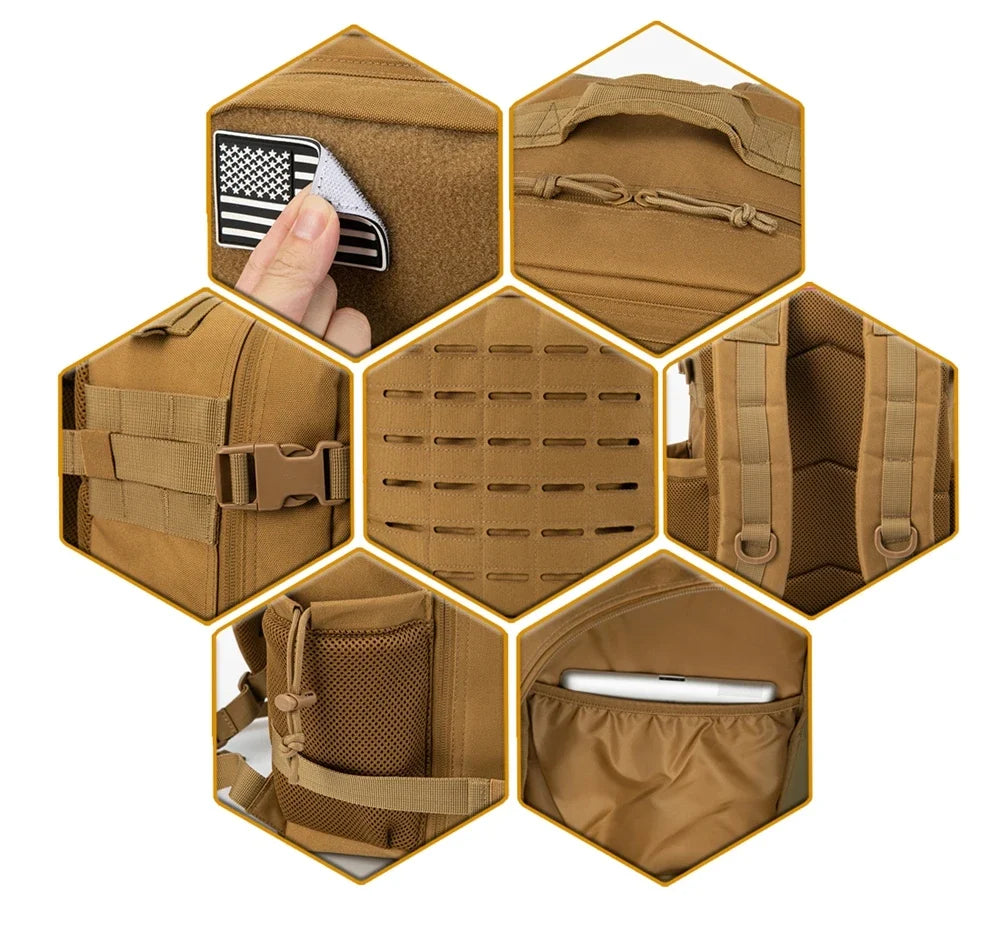 Sac à Dos Tactique 25L Multifonctionnel 5