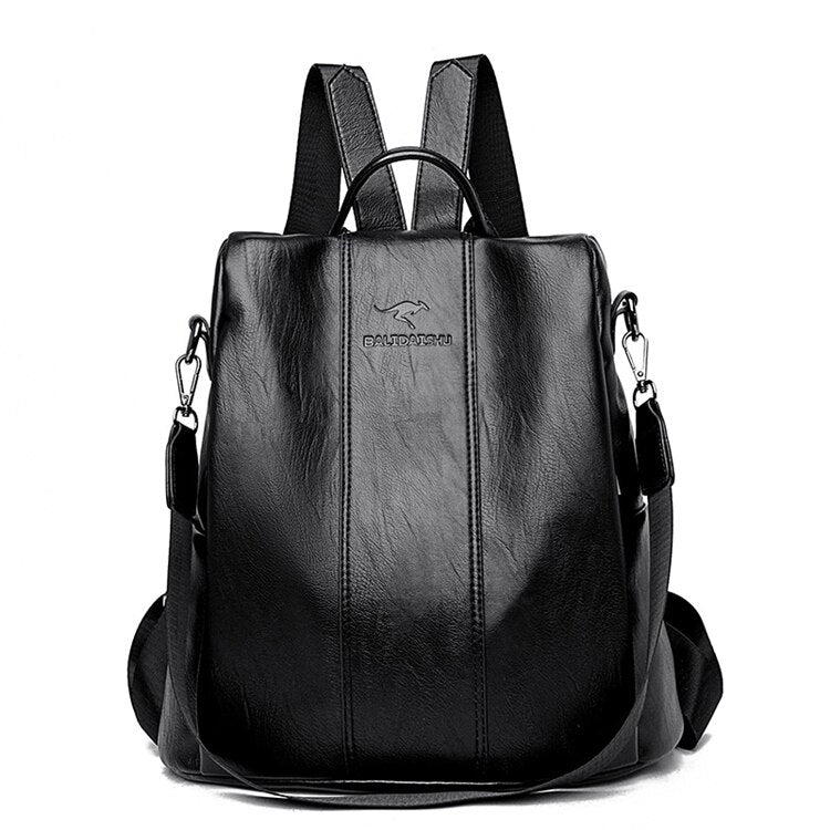 Sac à dos Femme Cuir Antivol Style Vintage Classique - Foivo