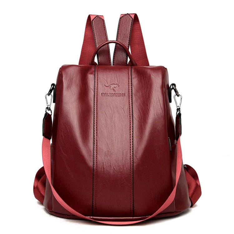 Sac à dos Femme Cuir Antivol Style Vintage Classique