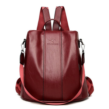 Sac à dos Femme Cuir Antivol Style Vintage Classique