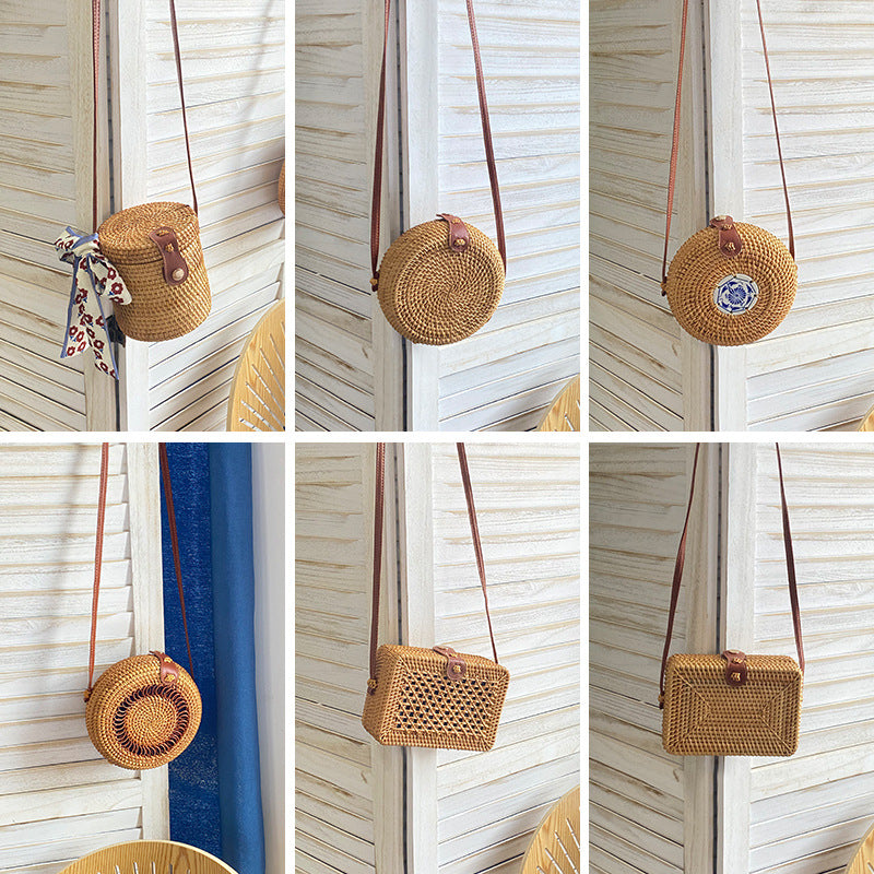 Sac à Main Femme Tissé Élégant avec Bandoulière Résistante 1