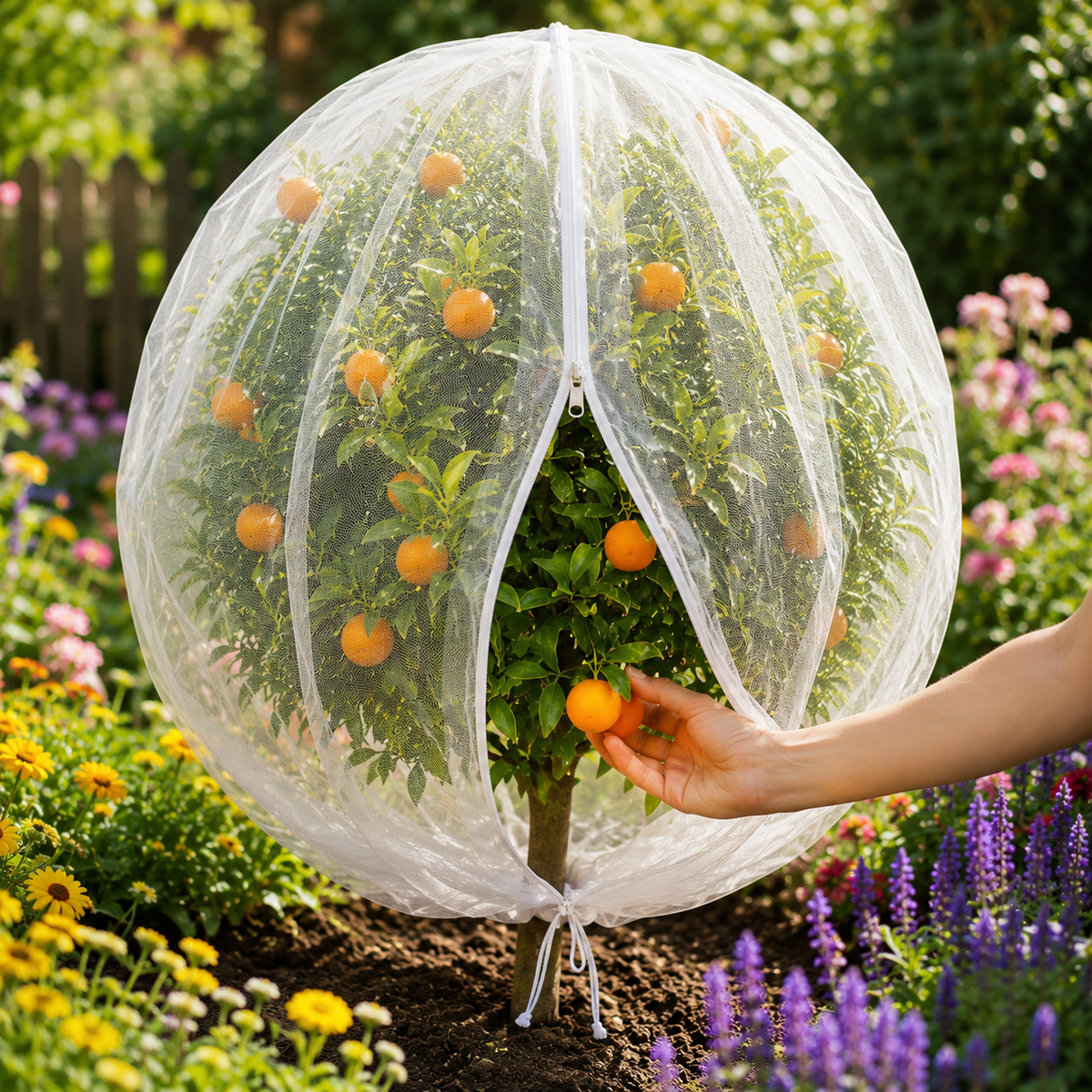 Sac de Protection pour Fruits avec Cordon Ajustable 1
