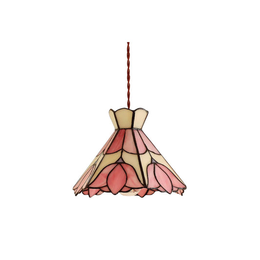 Lampe Suspension Élégante Verre Coloré Vintage - Foivo