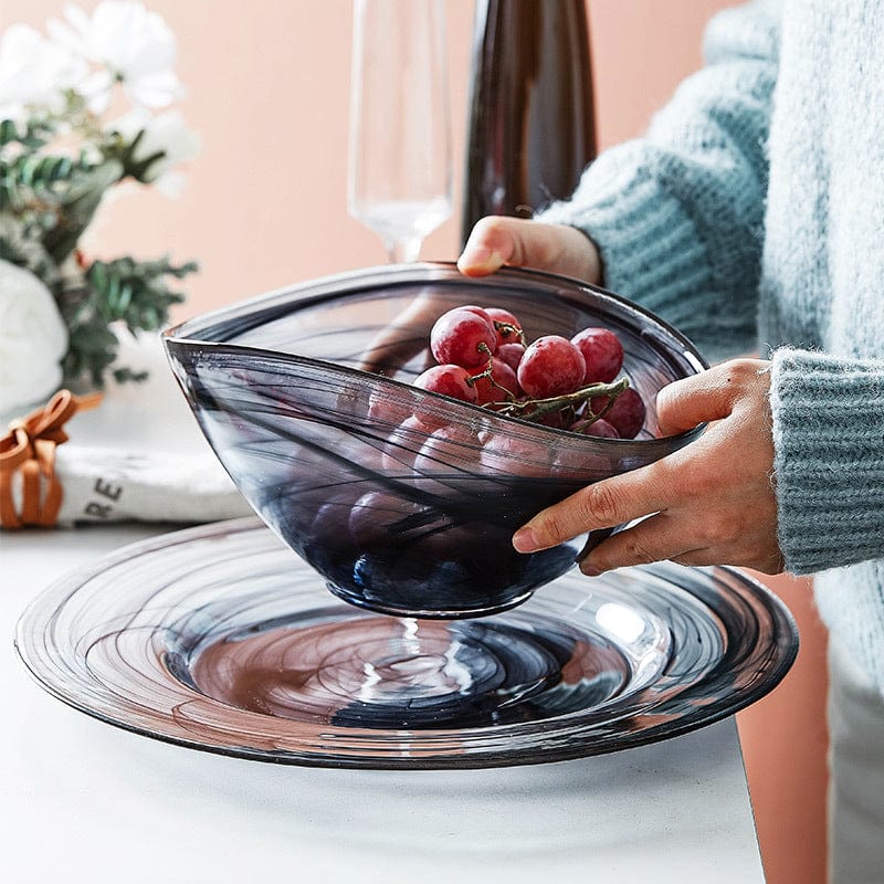 Saladier En Verre Irrégulier Design Contemporain 0