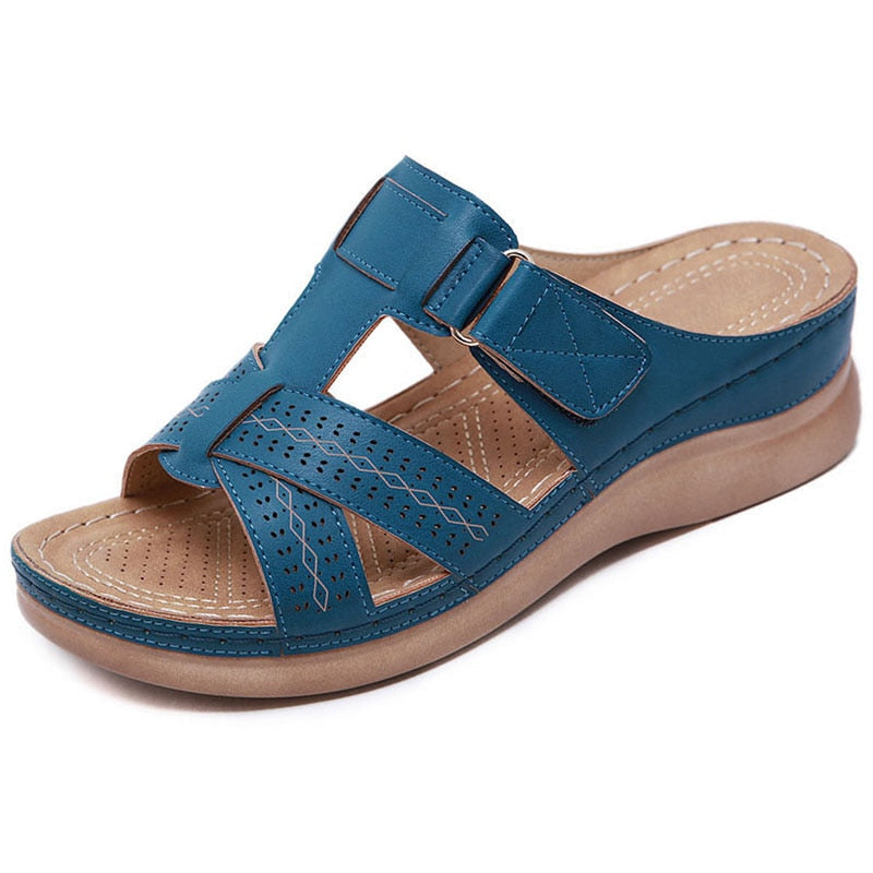 Sandales Pour Femmes À Enfiler Style Bohème Avec Talon Compensé 1