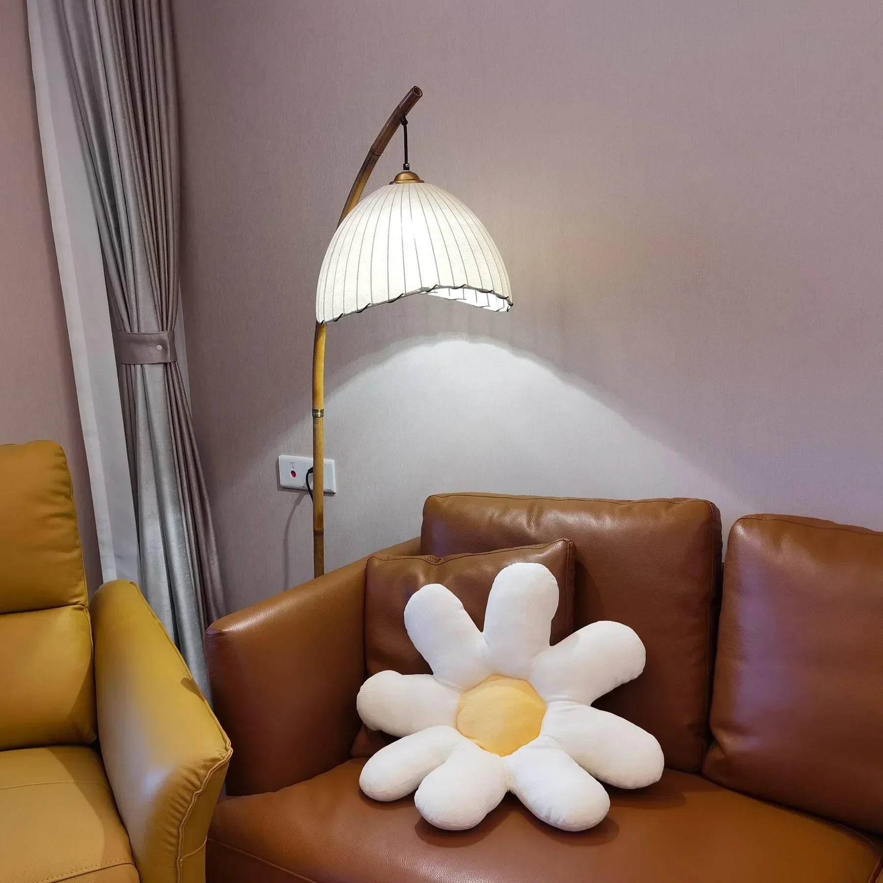 Lampe Bambou Élégante - Style Japonais avec Douille E27 - Foivo