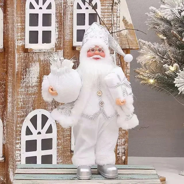 Décoration de Noël Luxe Père Noël avec Sac Cadeaux - Foivo