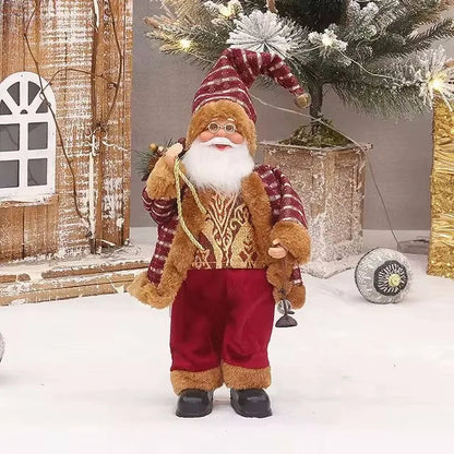 Décoration de Noël Luxe Père Noël avec Sac Cadeaux