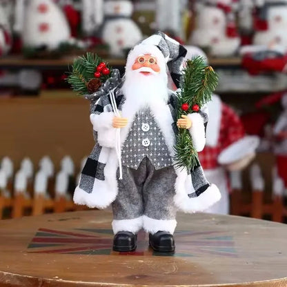 Décoration de Noël Luxe Père Noël avec Sac Cadeaux