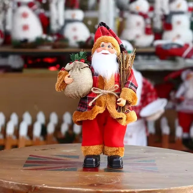 Décoration de Noël Luxe Père Noël avec Sac Cadeaux