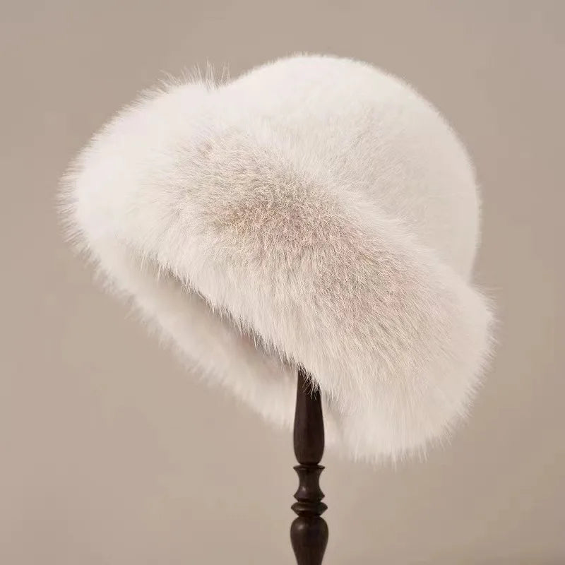 Chapeau Hiver Fourrure Synthétique Chic Douillet