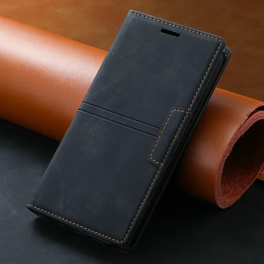 Étui Téléphone Porte-Monnaie à Fermeture Magnétique - BlxckFR