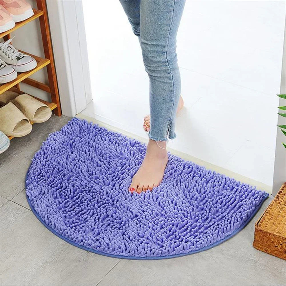 Tapis de porte en peluche Moelleux Arrondi