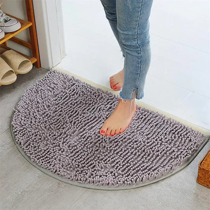 Tapis de porte en peluche Moelleux Arrondi