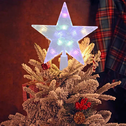 Décoration de Sapin Brillante Étoile de Noël