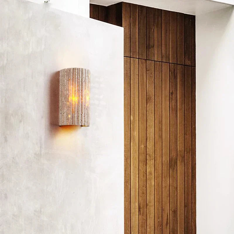 Lampe Murale en Pierre | Éclairage Chic et Résistant