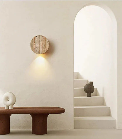 Lampe Murale Élégante en Pierre | Éclairage LED Design et Résistant