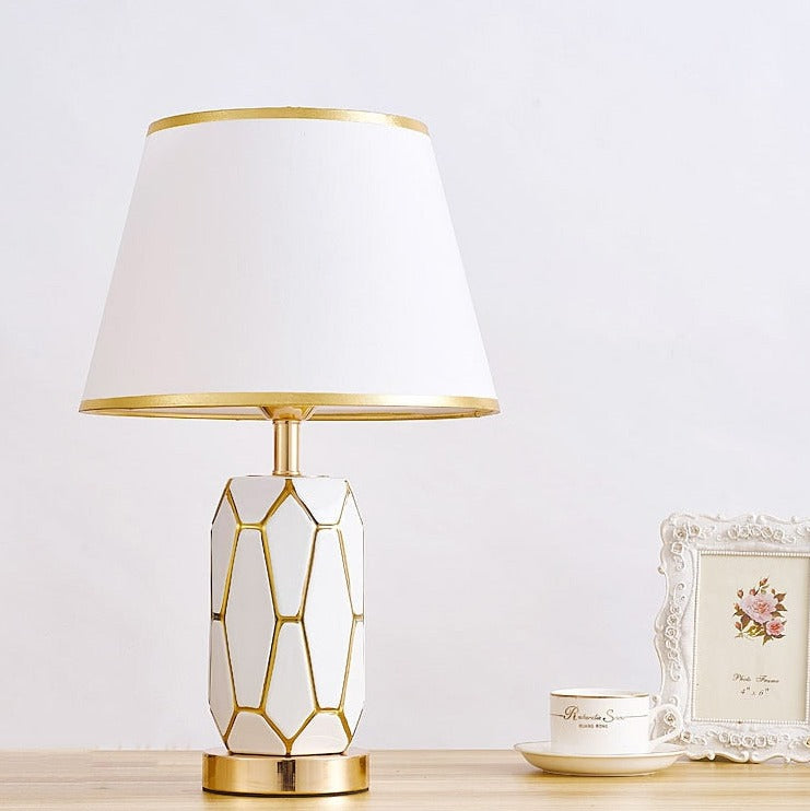 Lampe de Bureau en Céramique Vintage Élégante
