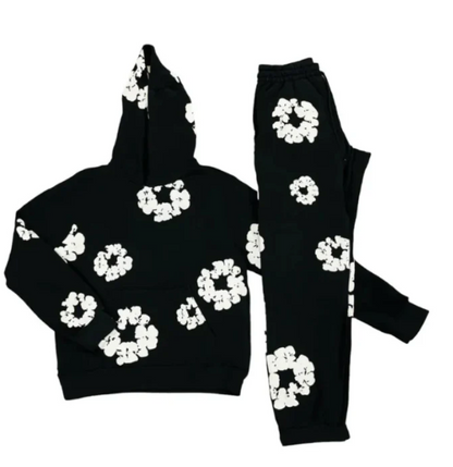 Ensemble Sweat Décontracté Fleuré Unisexe